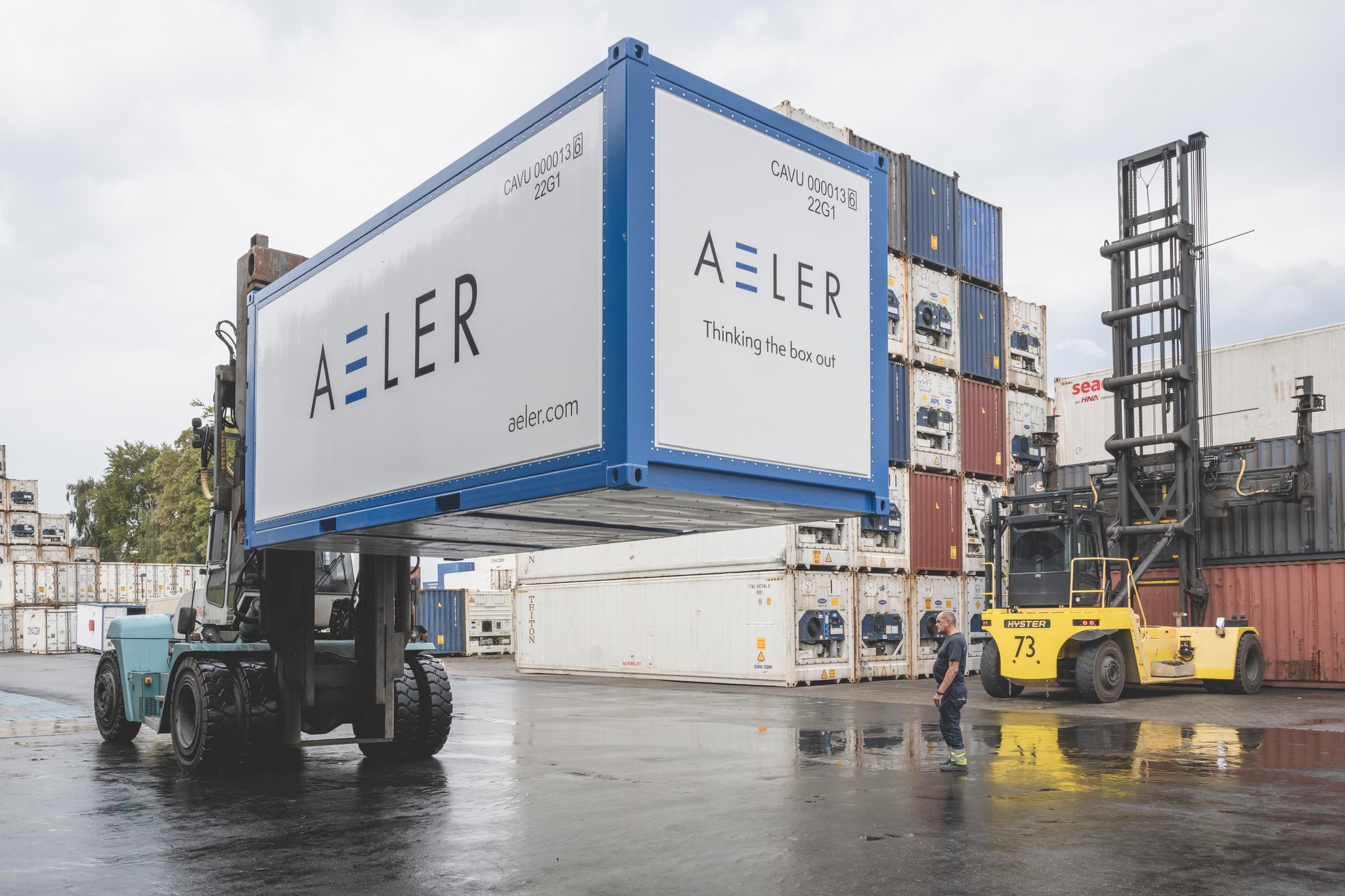 Le conteneur d’Aeler est connecté, avec une série de capteurs qui enregistrent la position GPS, l’ouverture des portes ou une intrusion, la température, l’hygrométrie, la luminosité, la pression ou le niveau de gaz.